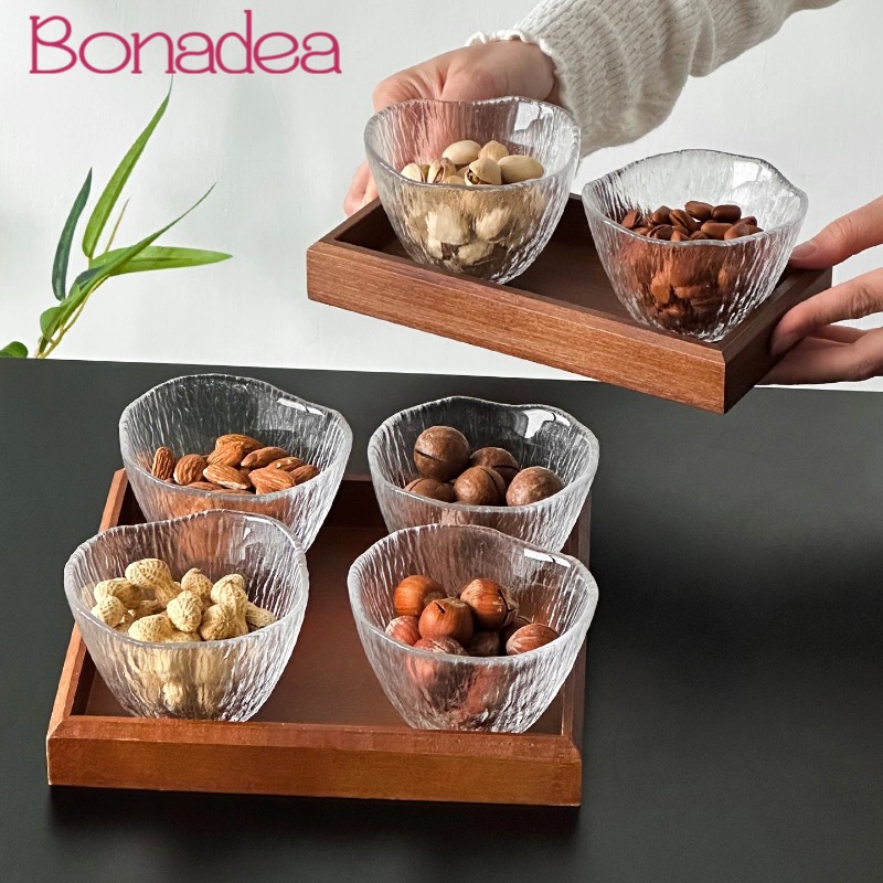 Dried Fruit - Copos de vidro transparente dividido porca