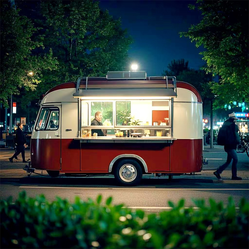 Food Snacks Catering - Carrinho de Comida Móvel Portátil, Trailer