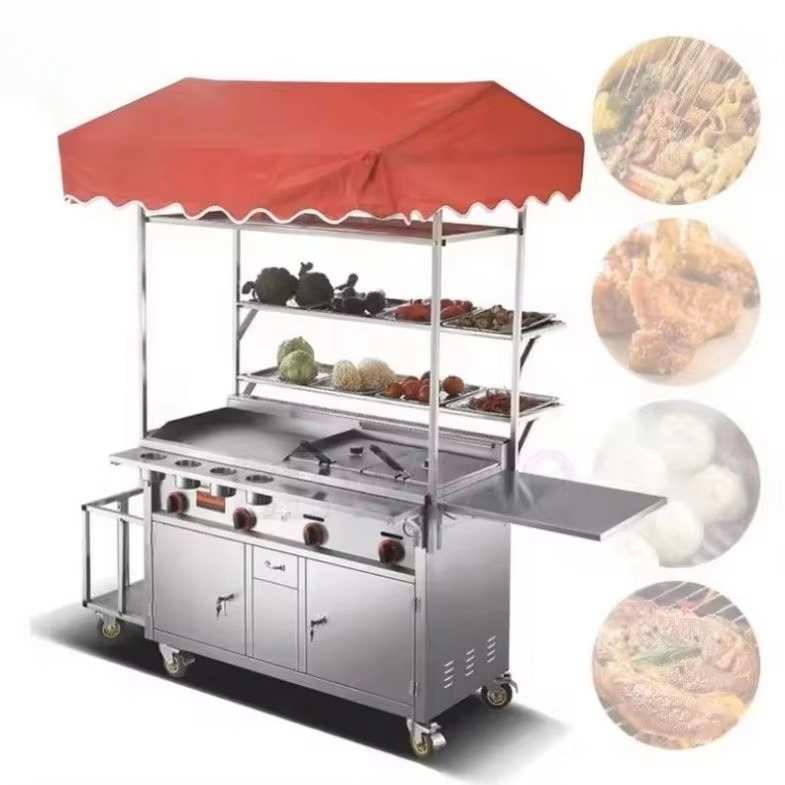 Carrinho de Comida Móvel em Aç - Food Snacks Catering avaliação e preço